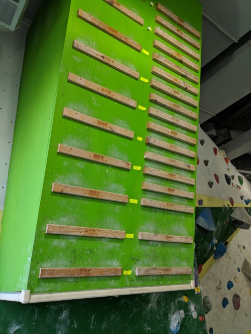 Have started to use campus boards as interim strength training tools in the middle of my climbing sessions: One Five Nine or Bust.