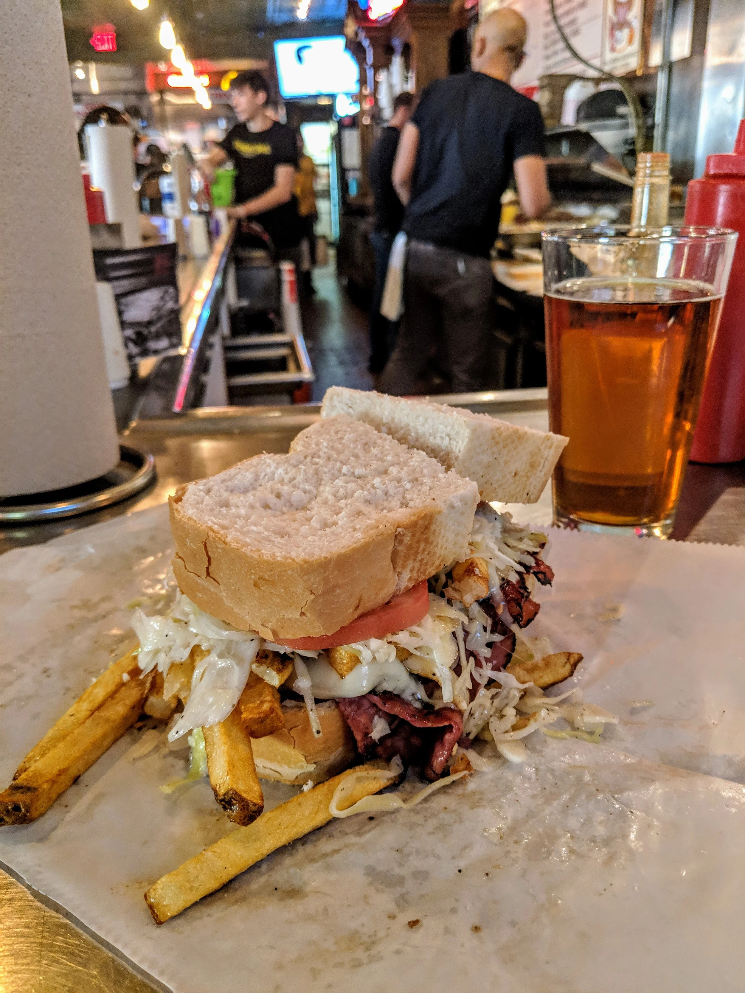 Before leaving Pittsburgh, also had to make a stop at Primanti Bros.famous for this massive pastrami sandwich.