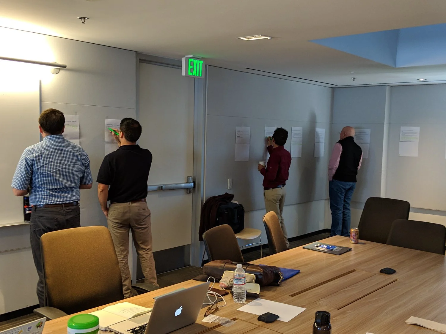Back to work on our strategic planning session. No workshop is complete without flip charts and dry erase markers.