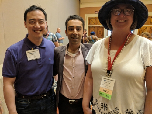 Introducing 75% of my new NSPE-California leadership team around the NSPE community at the 2018 PECON in Las Vegas. Here with Mehdi Khalili, PE (Vice President 2018-19) and our new Executive Director Jeanne-Marie Tokunaga.