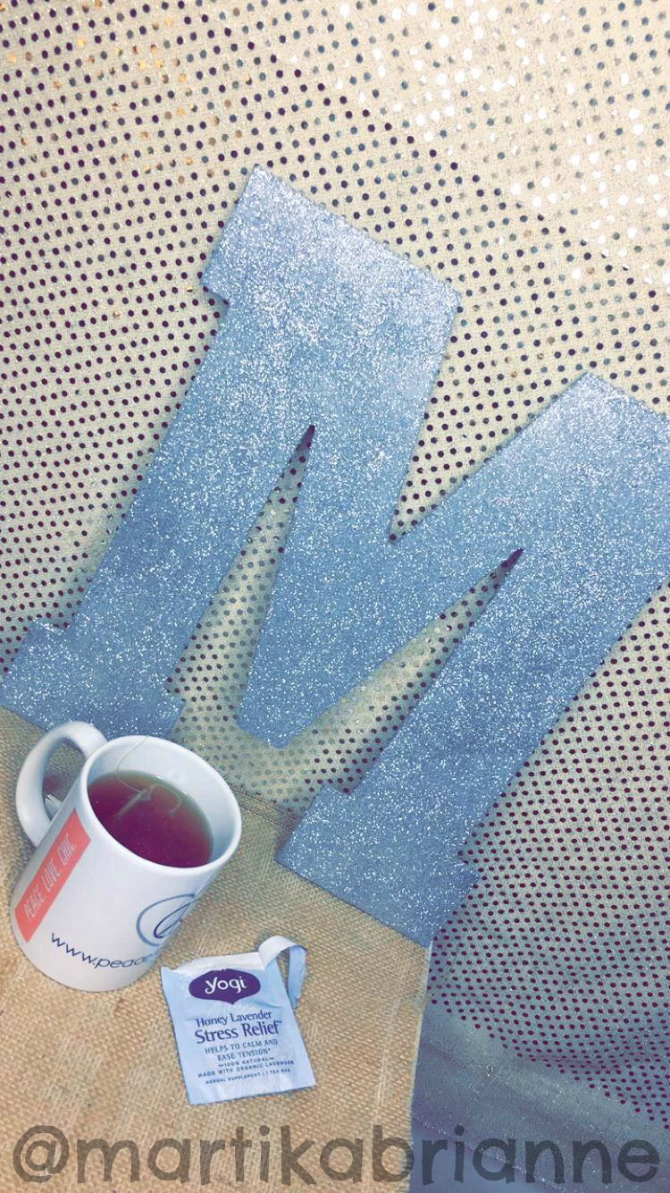 You now have a perfect Glitter Initial!!