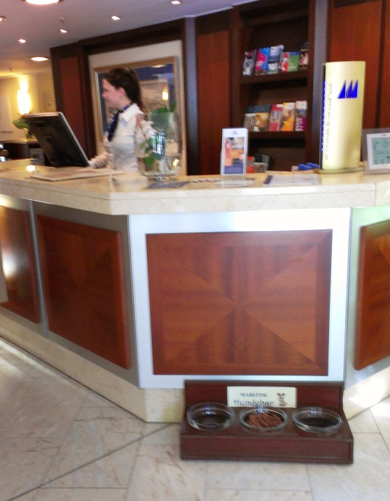 Your dog won’t mind if there is a line to check out at the Fulda hotel.