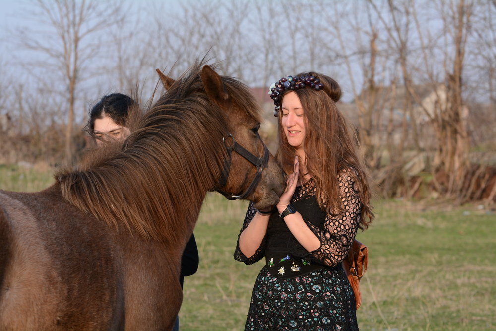 Anya apologizes to the horse for not having an extra garland