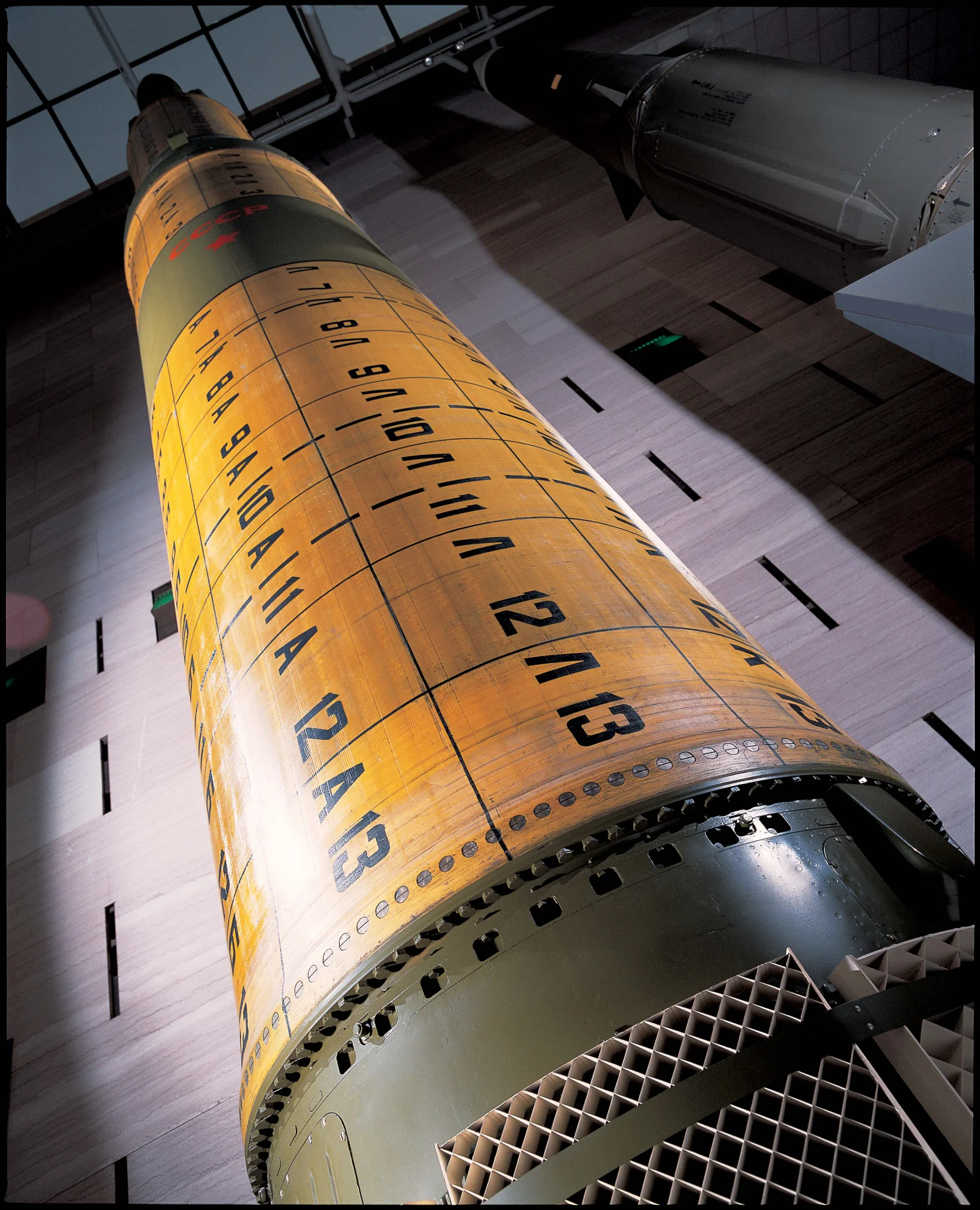 SS-20 and Pershing II missiles on display at the Smithsonian Museum in Washington, DC