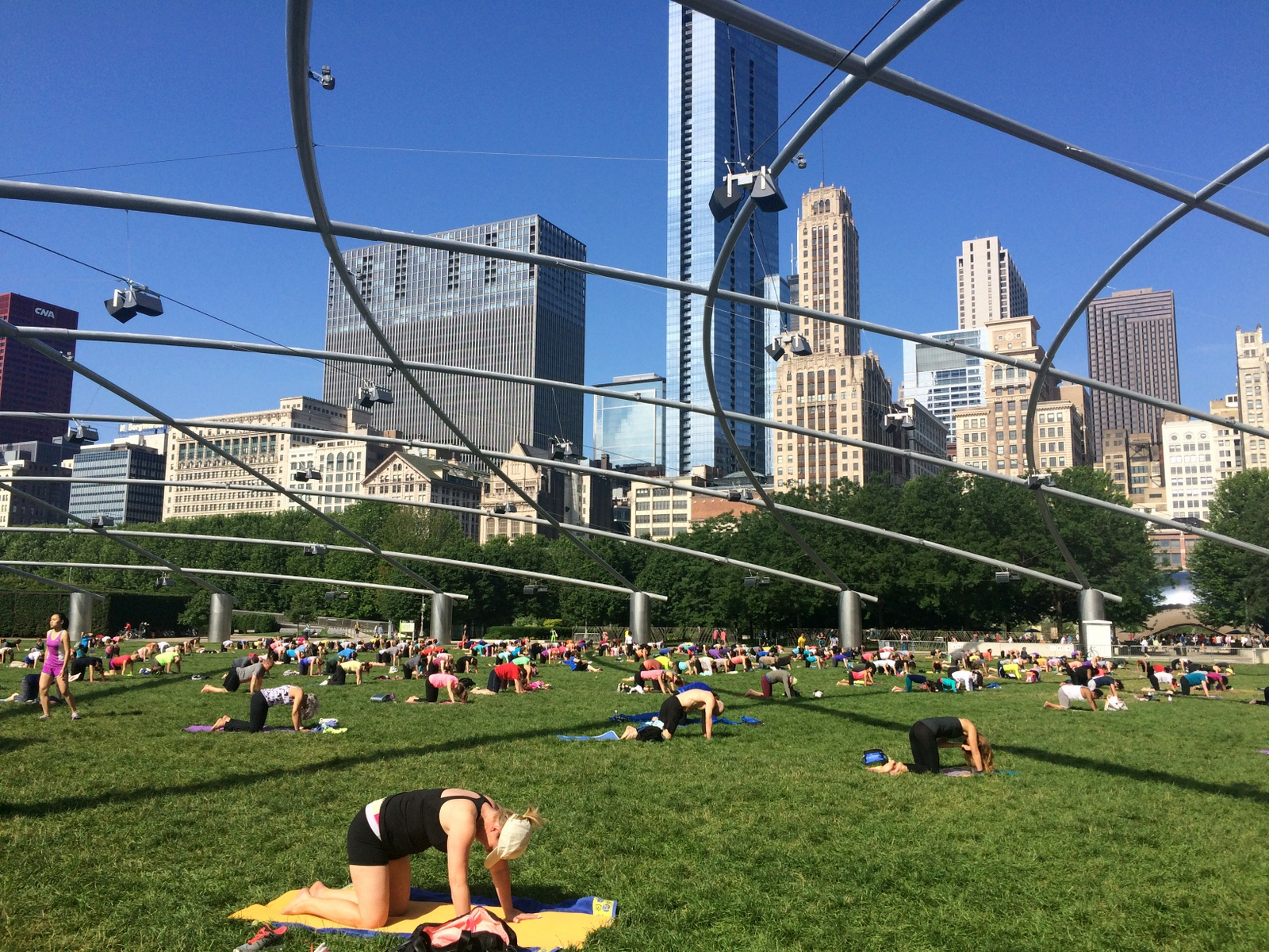 Free yoga in Millenium Park every summer.