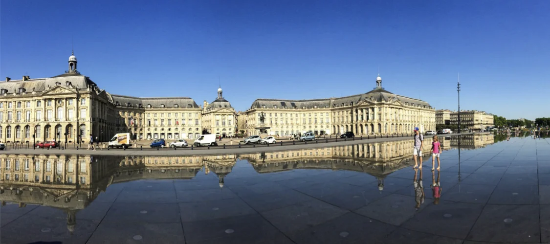 The Miroir d’Eau in Bordeaux. 