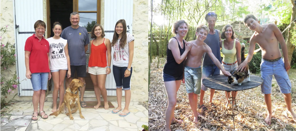 My two incredibly welcoming host families.