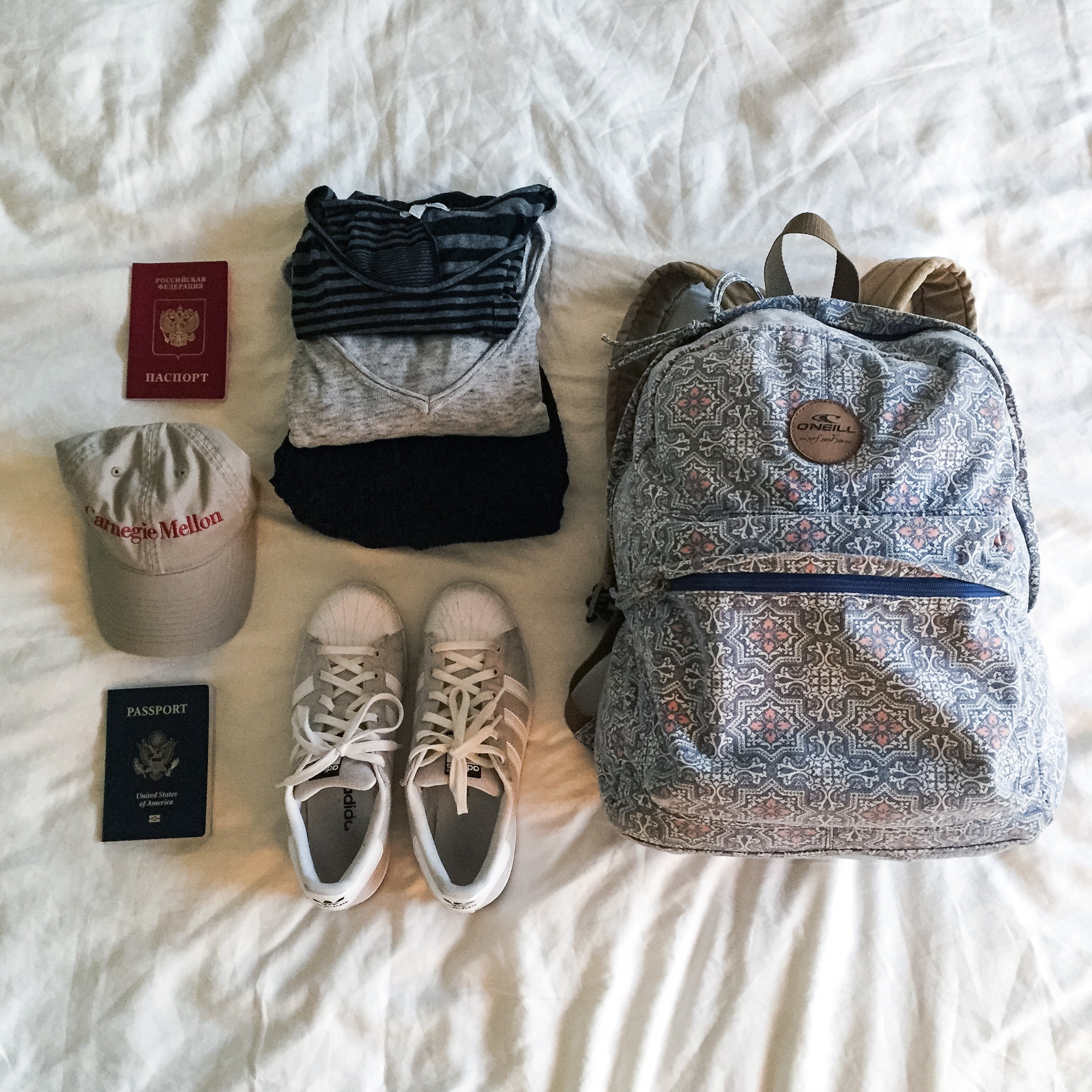 Everything packed away (excluding my travel outfit and passport)!