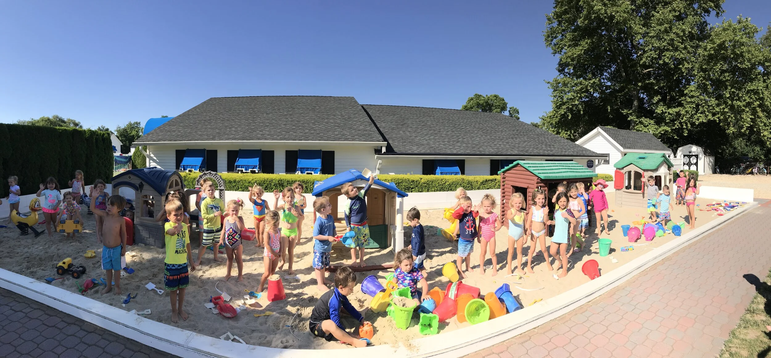 Above: Our sandbox area for 3 & 4 year old students.