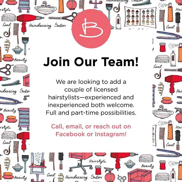 Join our team!  www.bellajs.com or call 413-579-5185