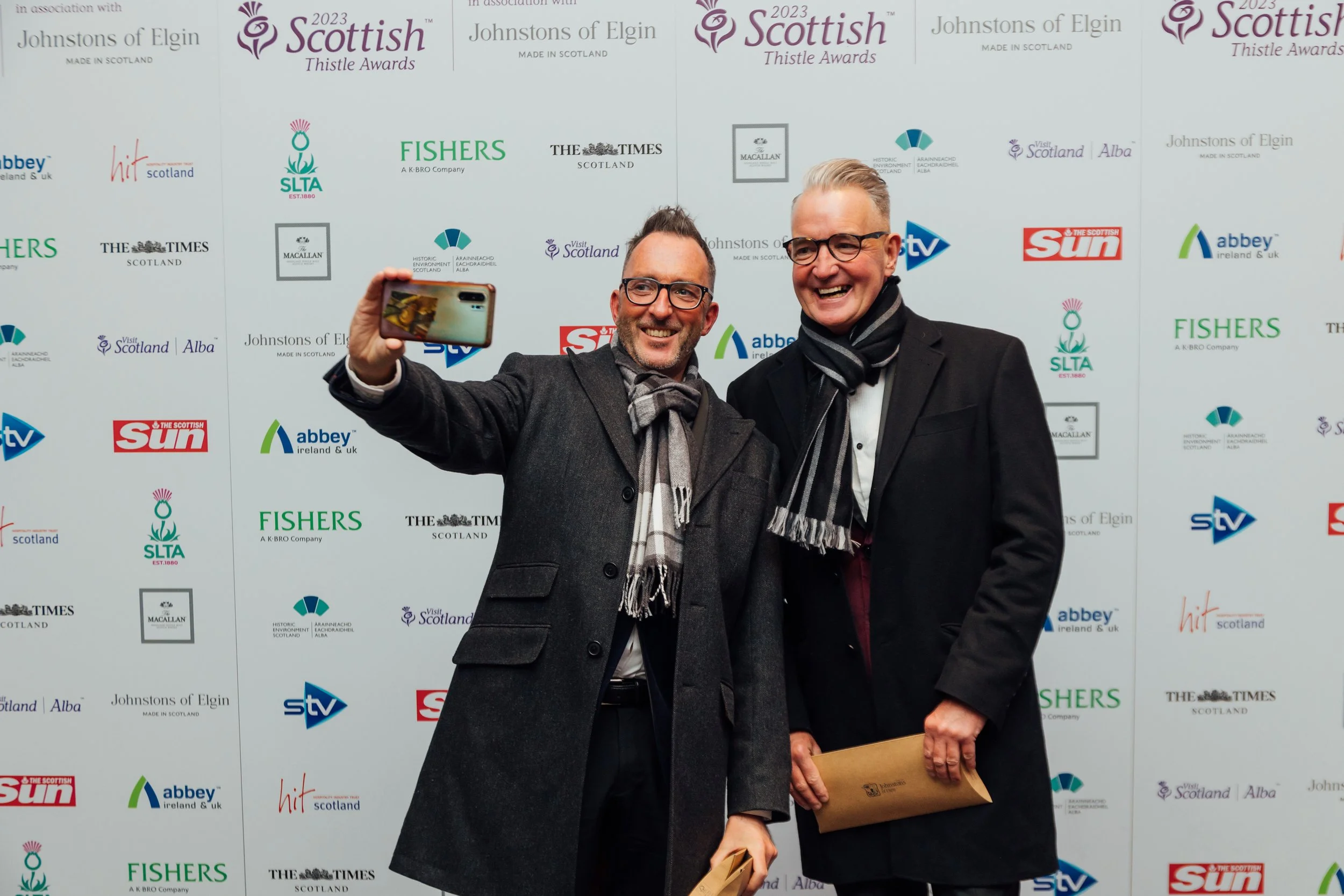 Celebrating at the VisitScotland Thistle Awards Final