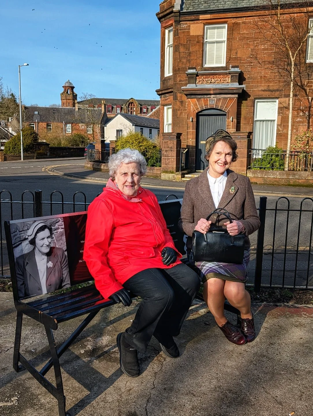 A lovely moment of connection captured on Brown&rsquo;s Road in Newmilns.

During filming with @tastinghistoryayrshiretours , we were joined by local resident Sally Beggs, who knew Miss Margaret &ldquo;Peggy&rdquo; Ironside well.&nbsp; By pure chance