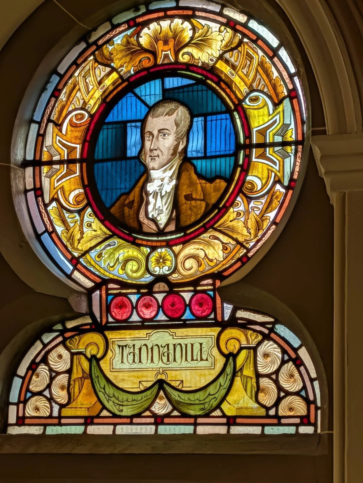 Sometimes the stories behind our stained glass windows are just as special as the windows themselves.

Recently, we received a lovely message from a relative of Scottish poet Robert Tannahill, who had been visiting the Tannahill Cottage in Paisley. T