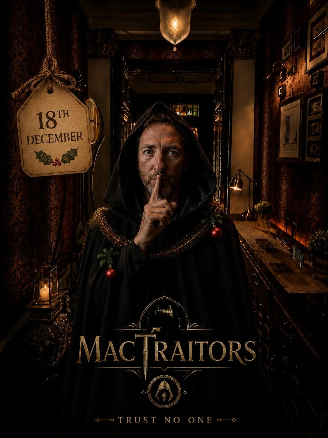 AN ALTERNATIVE FESTIVE NIGHT OUT IS HERE

The response to MacTraitors at Lamlash House has been incredible.  Following exceptional demand for our October and November events, we're delighted to announce an additional festive date.

Friday 18th Decemb
