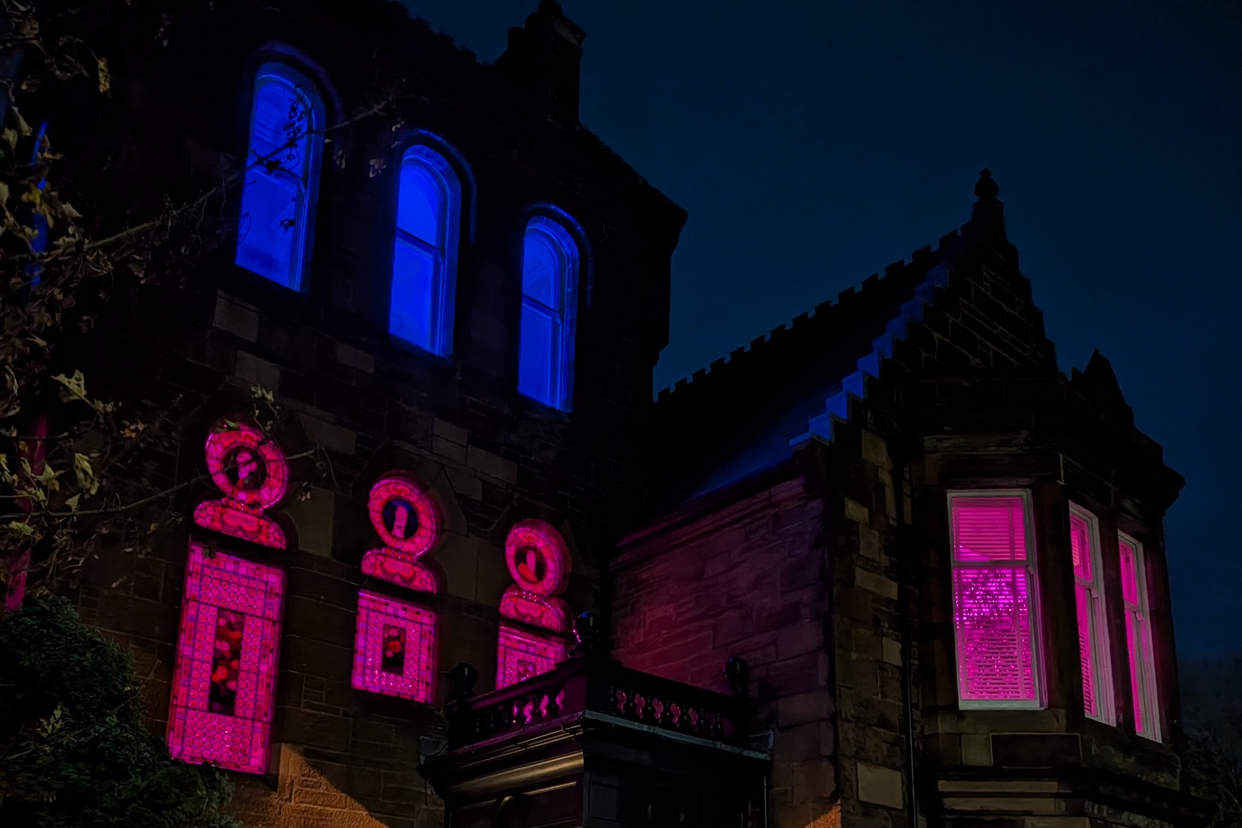 Lamlash House Lights Up Pink and Blue for Baby Loss Awareness Week