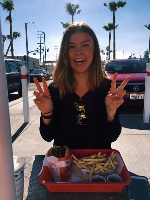 My first "adult" purchase was my flight to California! And this burger... 