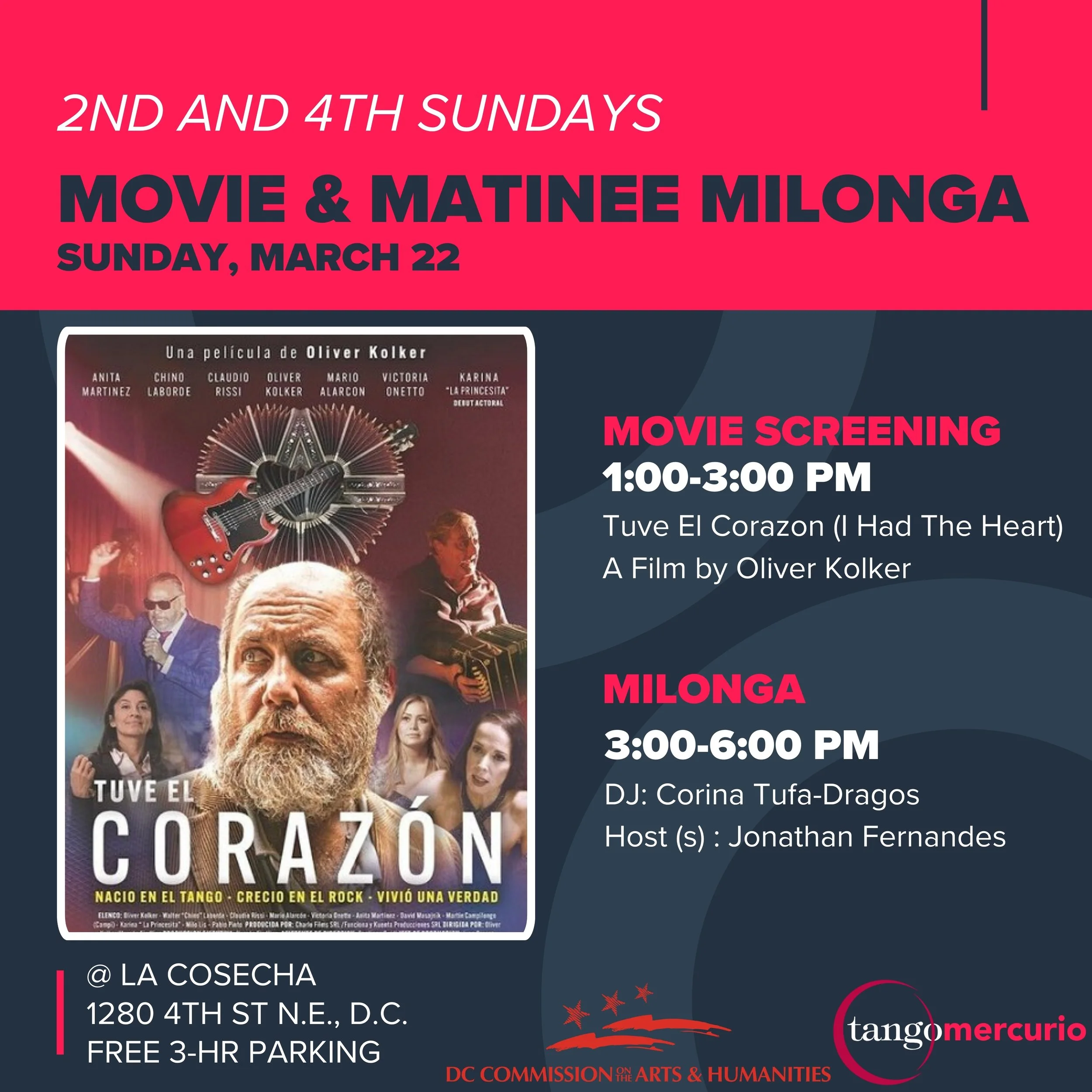 Movie ("Tuve El Corazon") &amp; Matinee Milonga