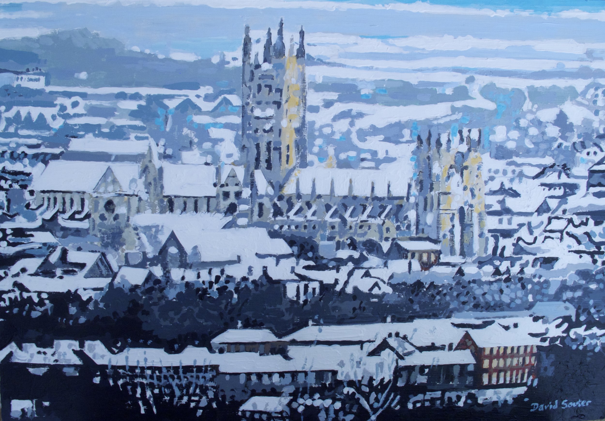 Canterbury under snow 