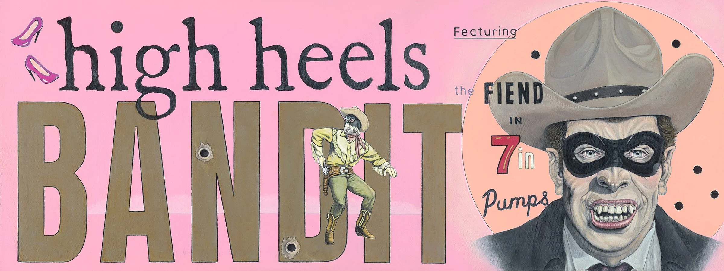High Heels Bandit
Oil and Acrylic on canvas 
90x50 cm
 
 inquire 