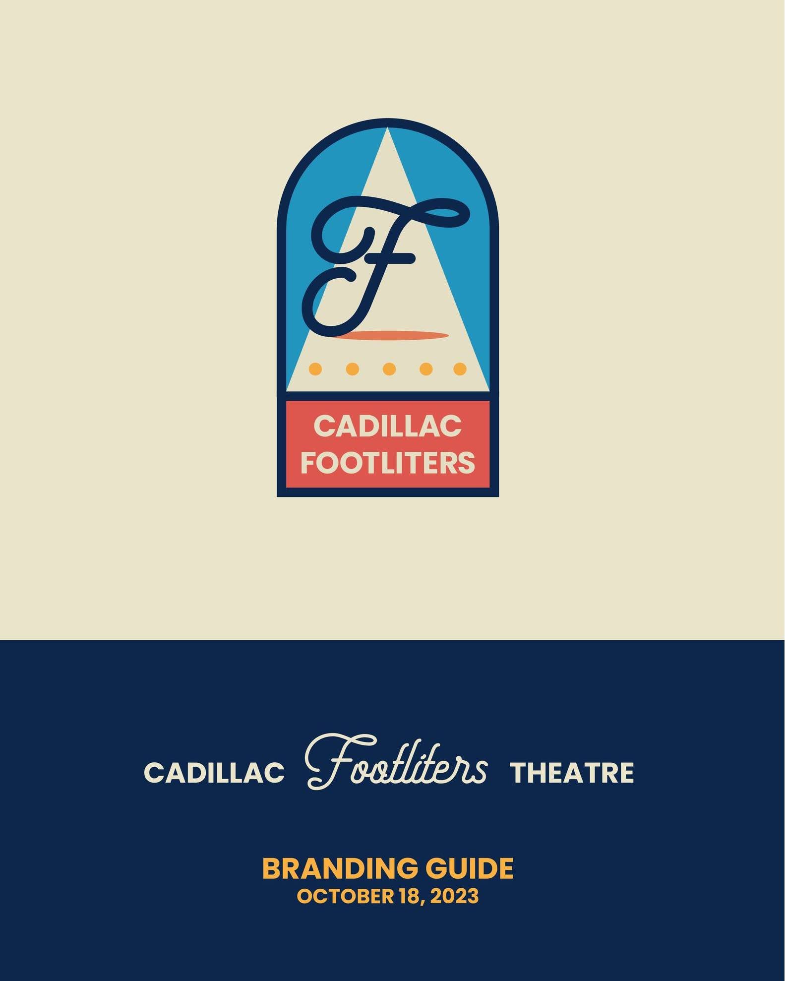Last year I got a really fun opportunity with Cadillac's local theatre group giving them a rebrand! I updated the @cadillacfootliters logo in 2016, based on a logo they had used for many years up until then. 

Last year rolled around and the group wa