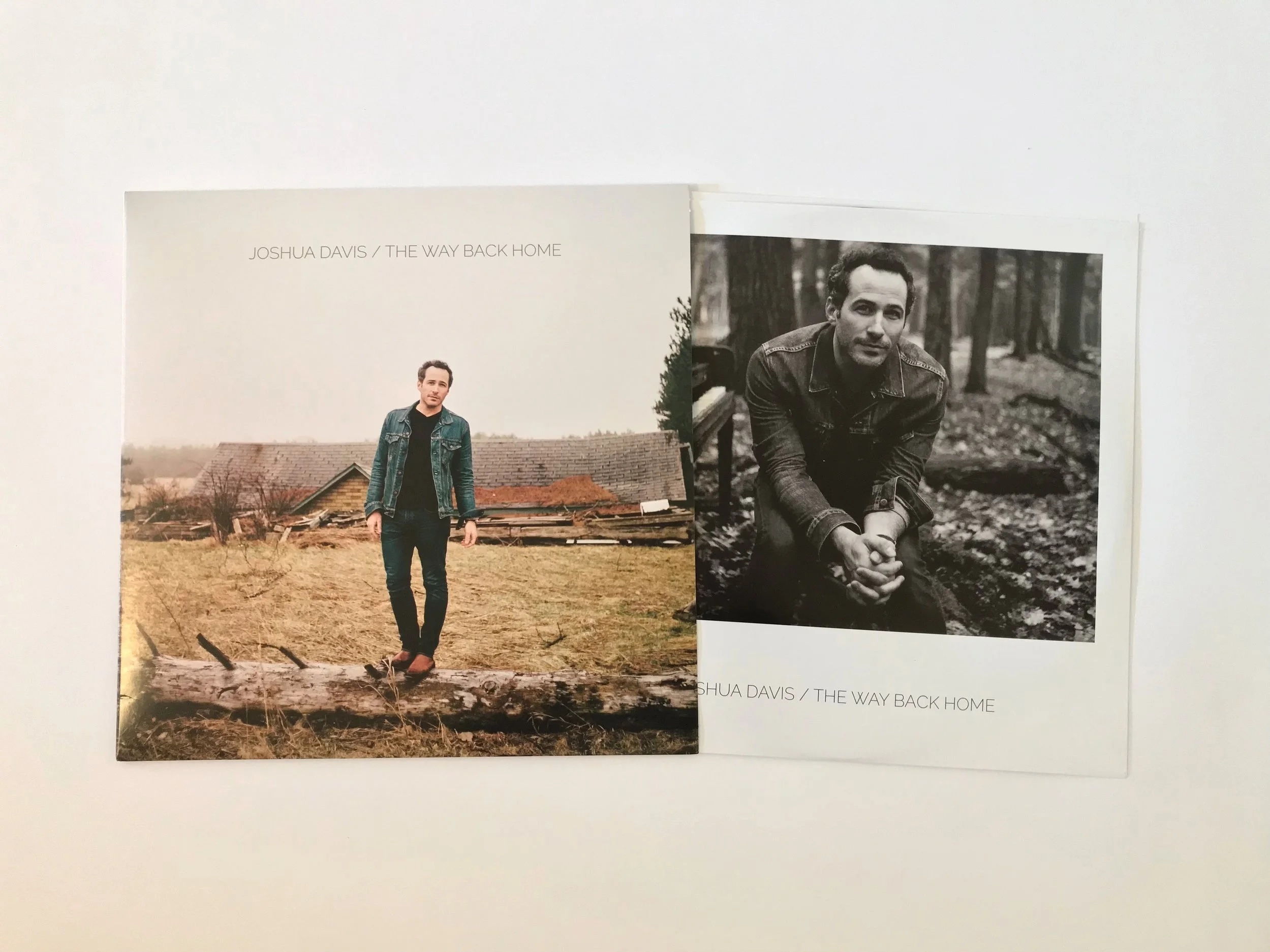 Album cover layout, design, and prepress for Joshua Davis' The Way Back Home album released 2017.