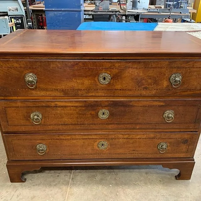 Here is the completed restoration of this chest of drawers. There are a lot of photos here so scroll to the end if you&rsquo;d like to see what this thing looked like before. The original drawer runners didn&rsquo;t allow for contraction of the case 