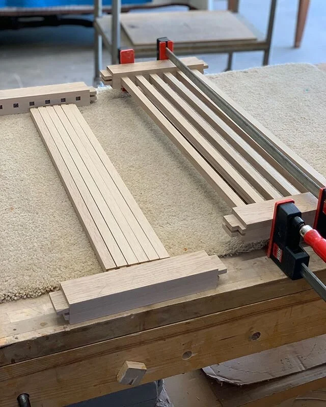 Rift sawn white oak hall table.