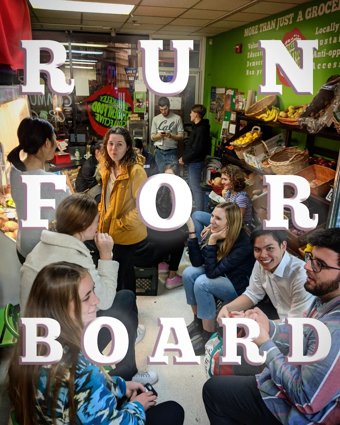 Students are in charge. One way that manifests is through our members electing our Board of Directors, who'll make most of our organization's biggest decisions &ndash; &amp; ANYONE can run (even if you're not a member!). The deadline to put your name