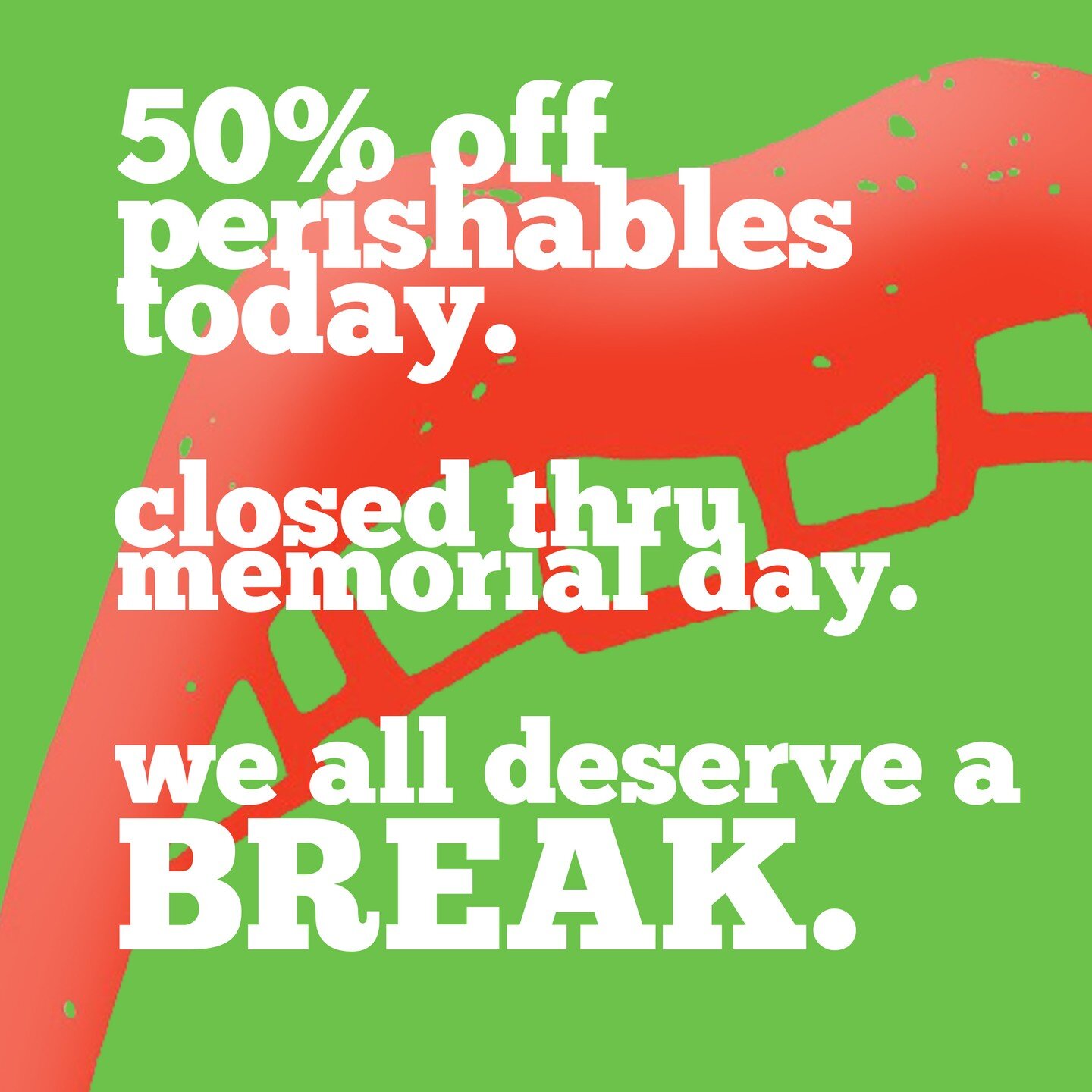 yes. it's that time. deals deals deals. come through &amp; get ur grub on before we CLOSE OUR DOORS for the next two weeks for our post-finals holiday. crack open some health-ade kombucha (from the store), make some 50% off guacamole (from the store)