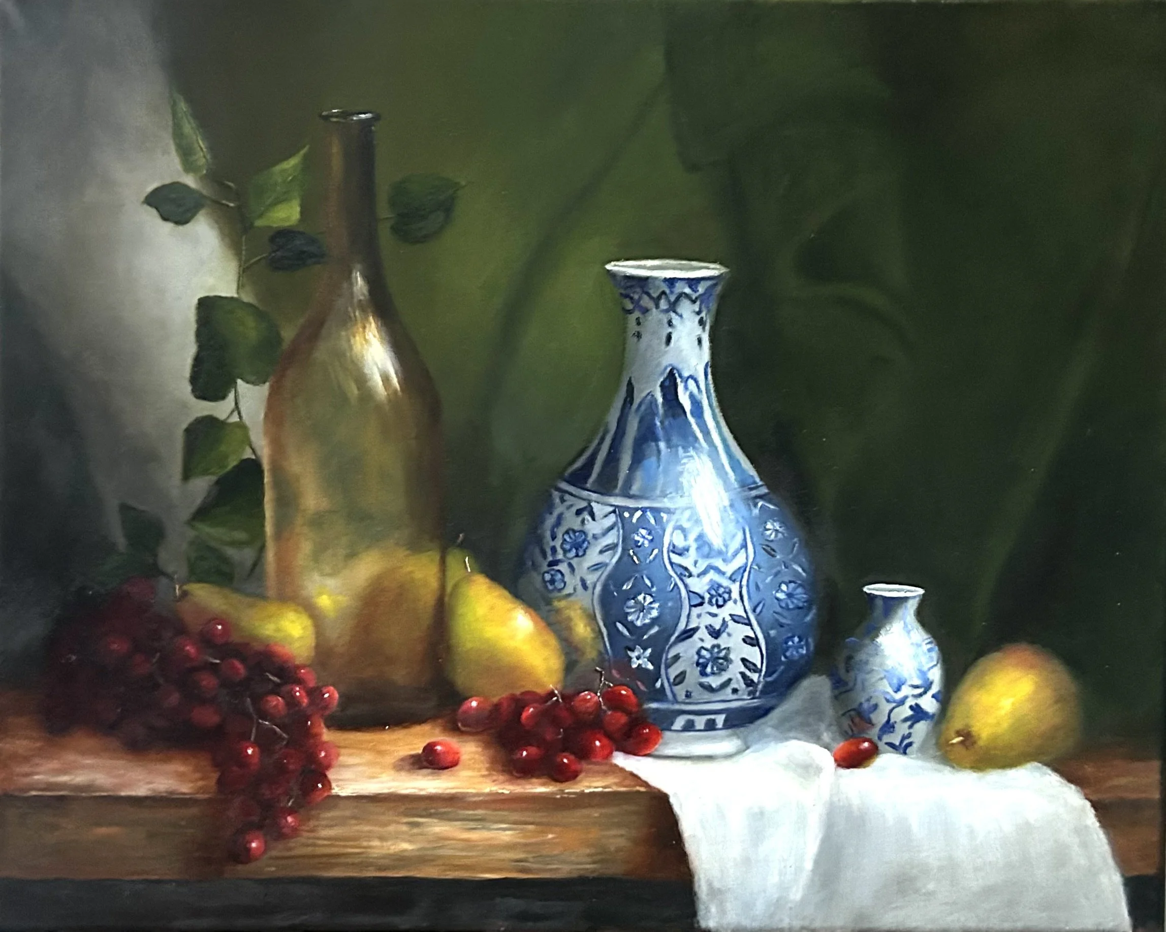 Still LIfe with Porcelain Vessels and Fruit