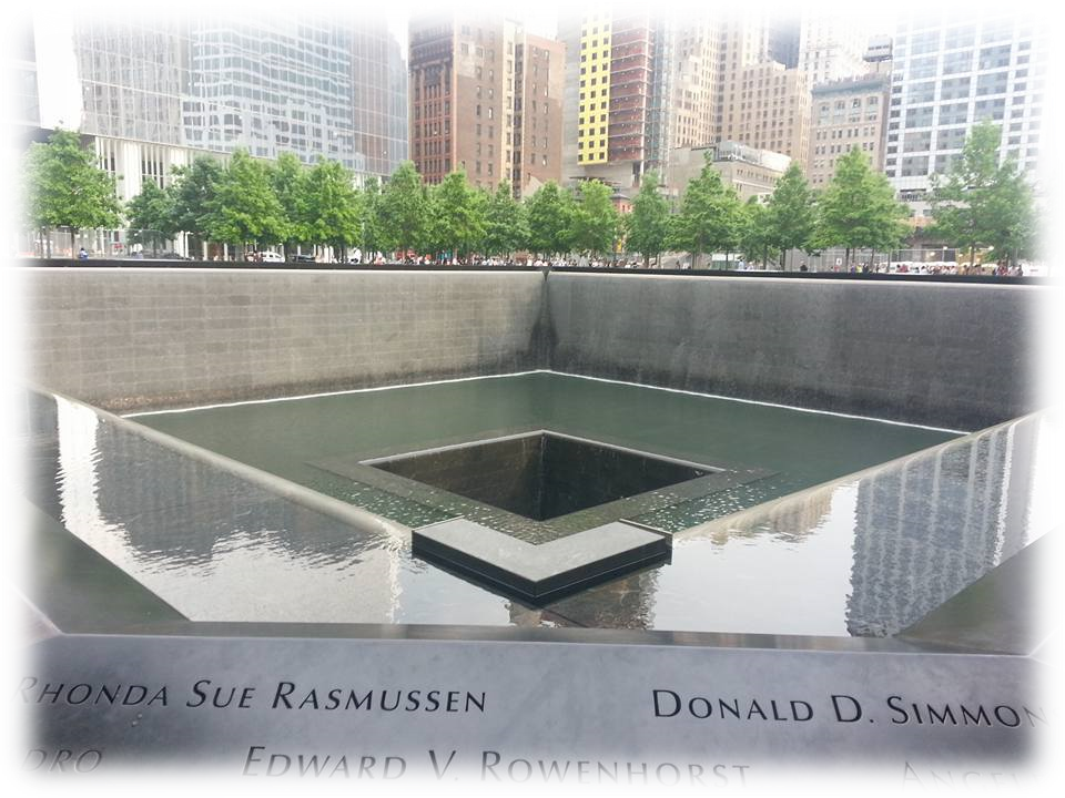 Reflecting pool at the memorial.