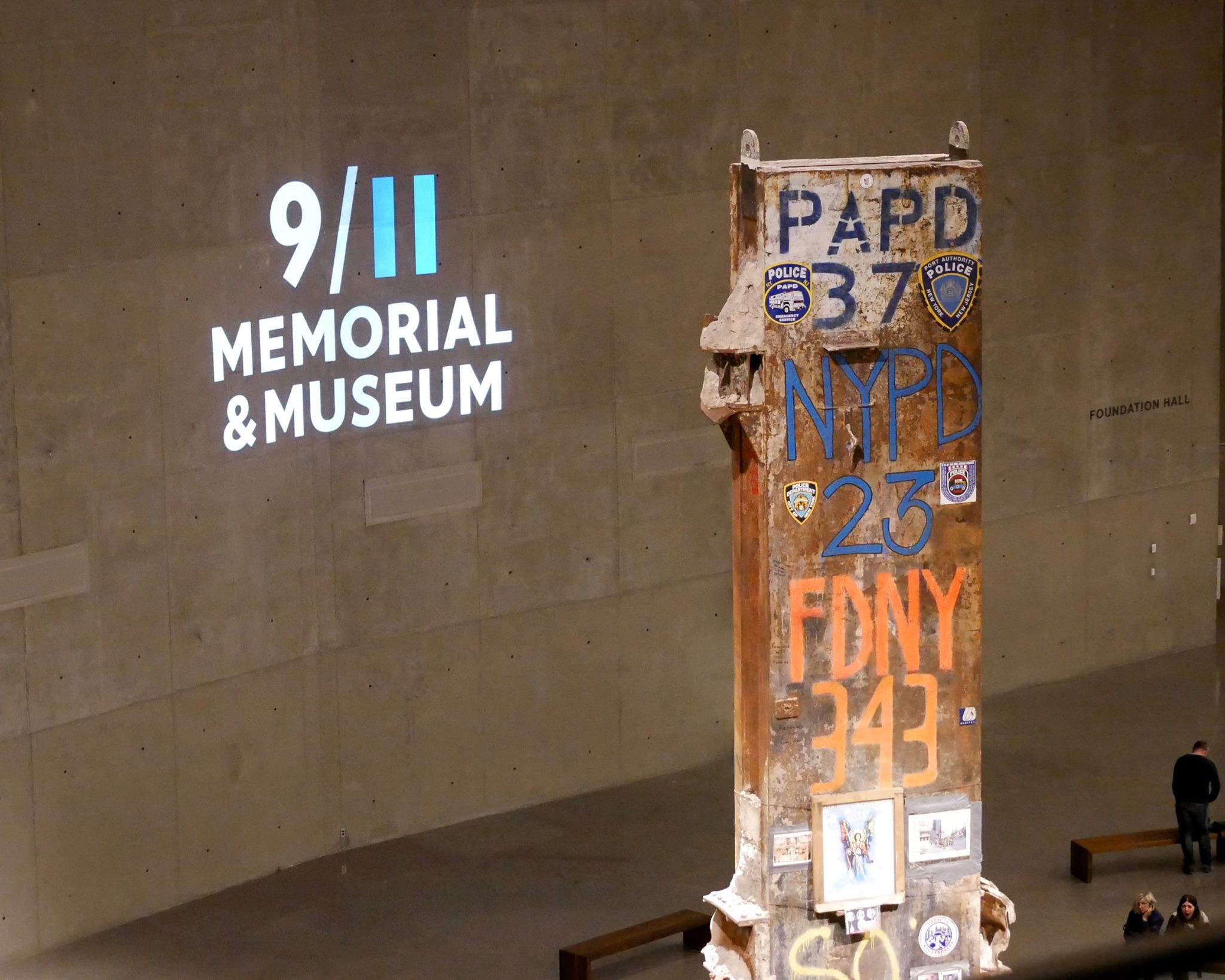 9-11 Memorial Museum Logo reflected on wall.jpg