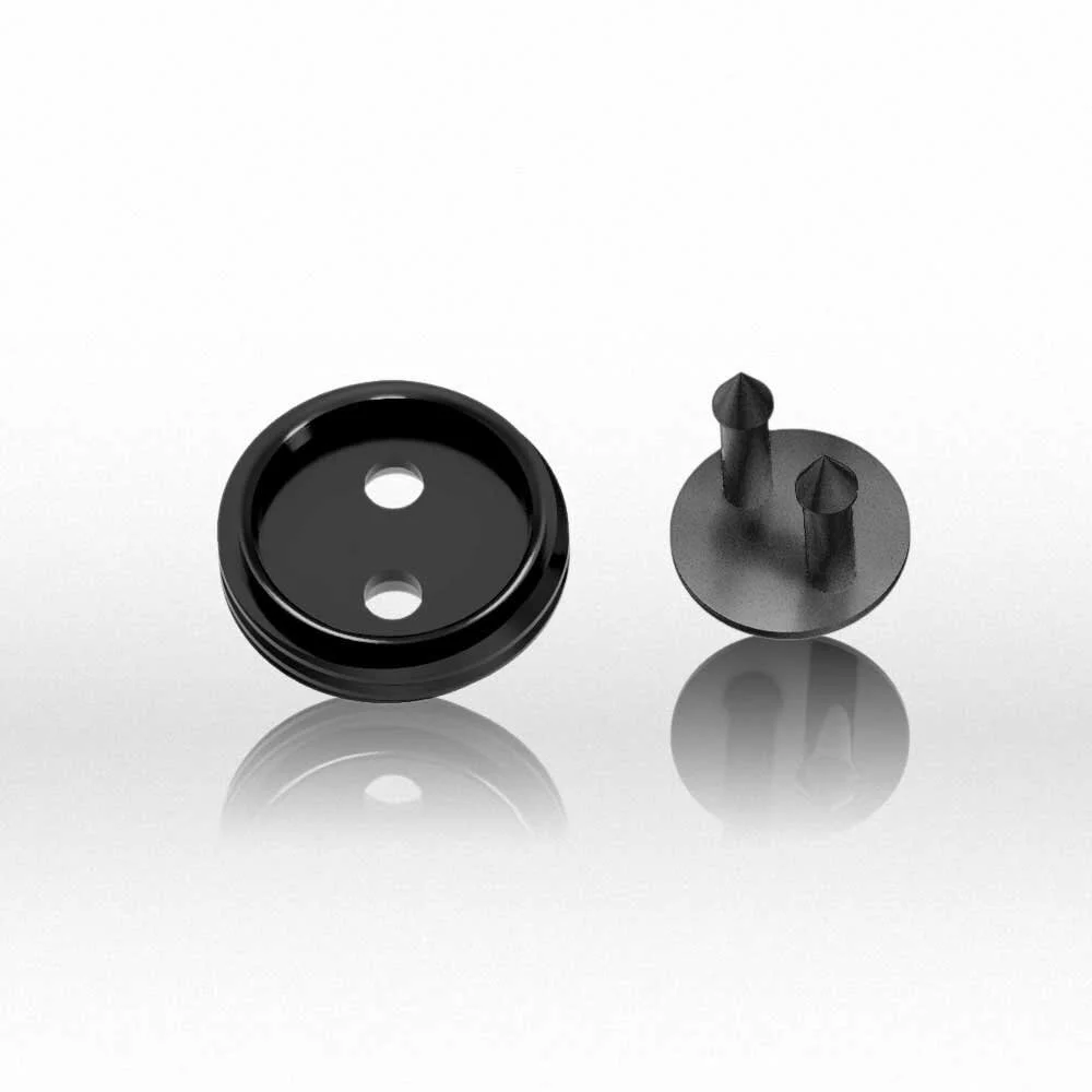 16 Black Button Fasteners + Tool Auxilry Shirts Buttons