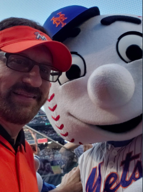 Marlins Man at Citi Field for Subway Series