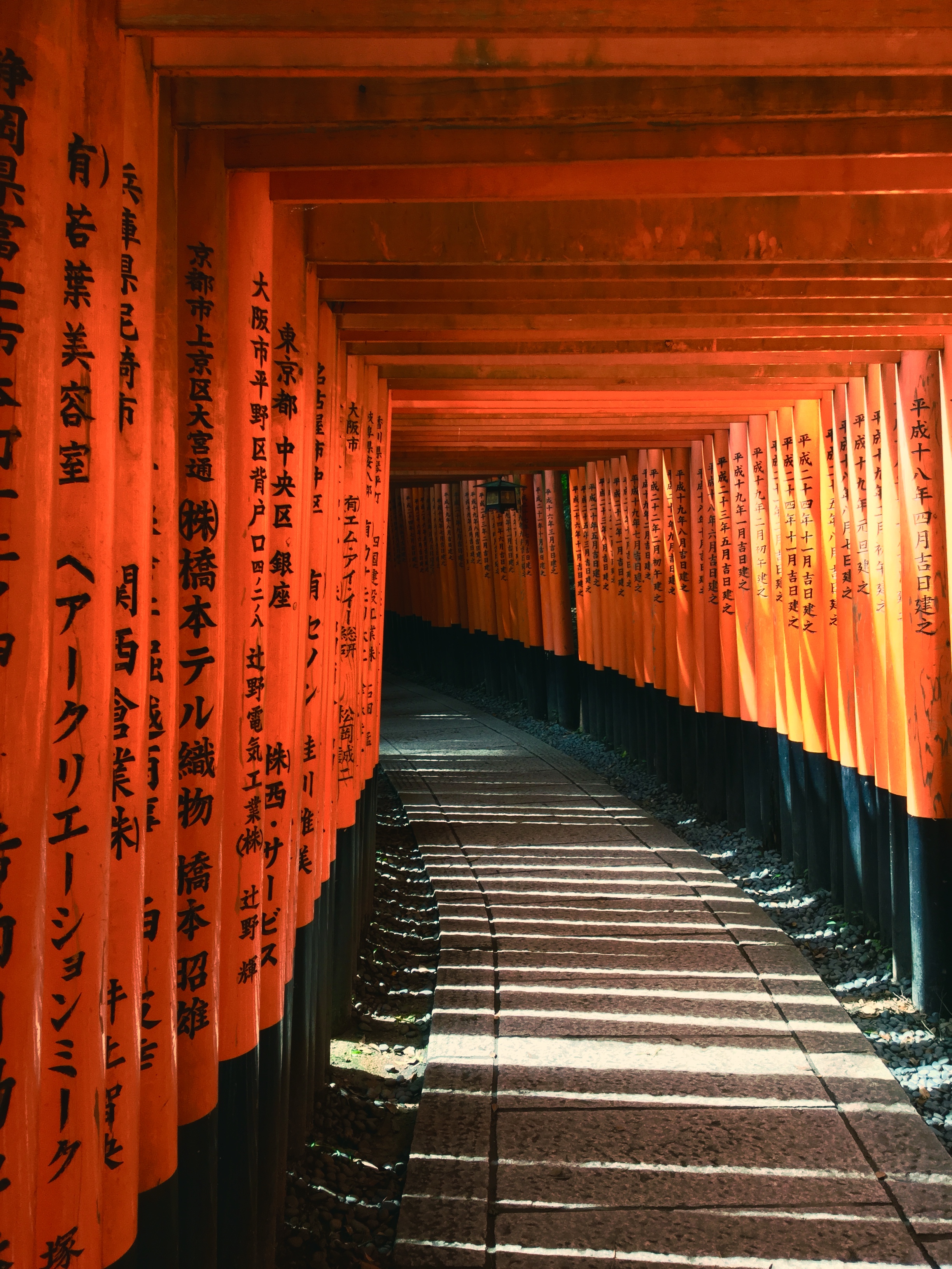 Path leading to Fushimi Inari Shrine. 