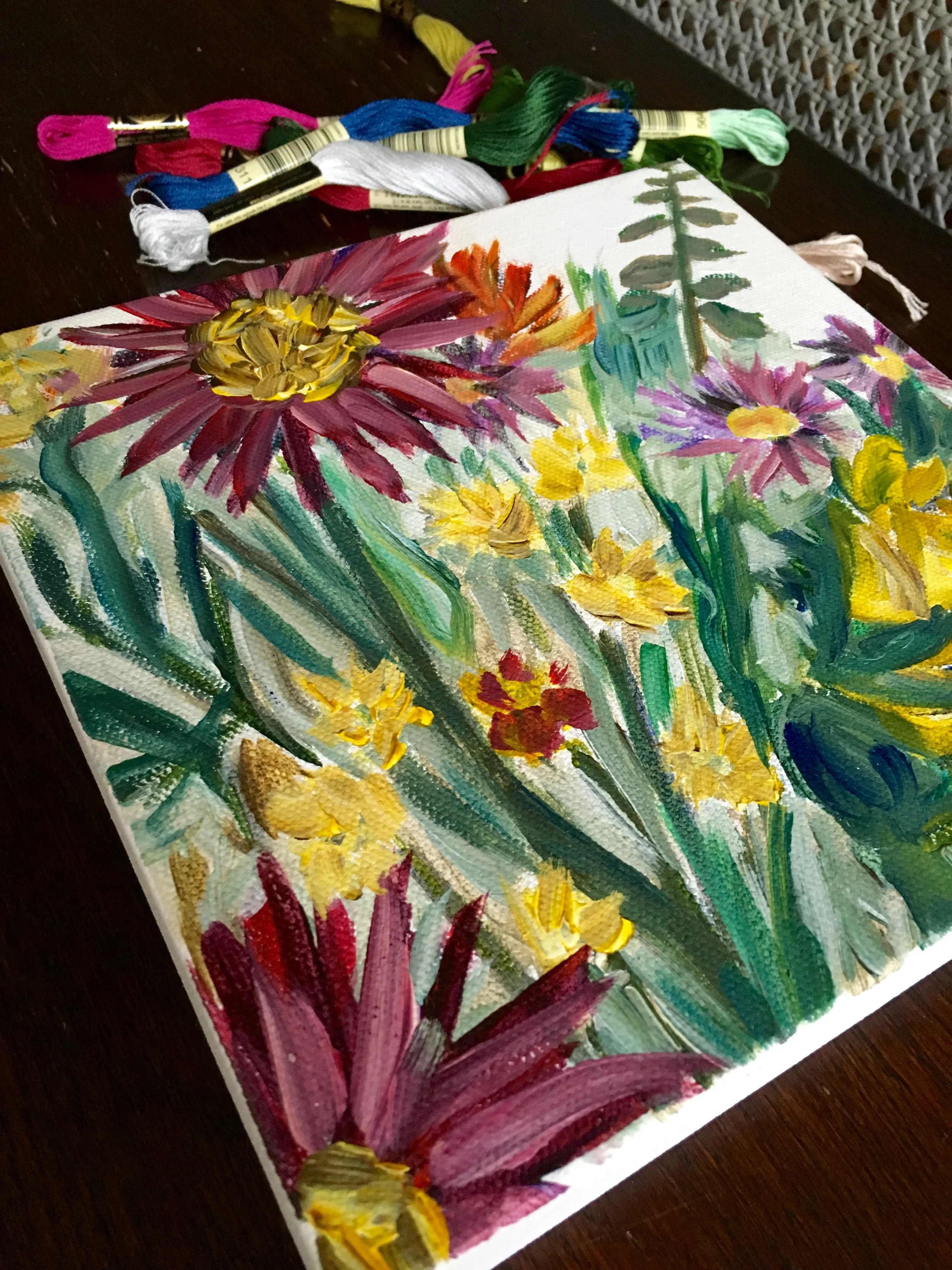 Before I started collaging on top