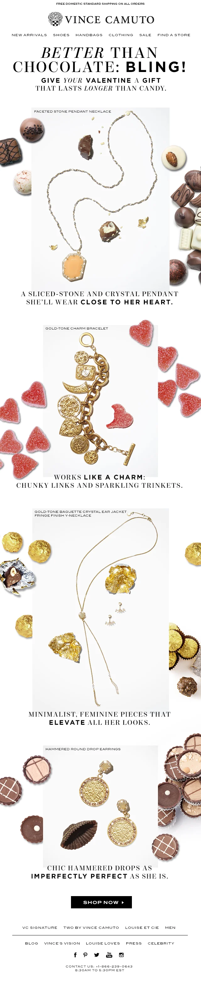Graphic Design and Art Direction for the Valentine's Day Jewelry Blast | Spring 2016 | Vince Camuto