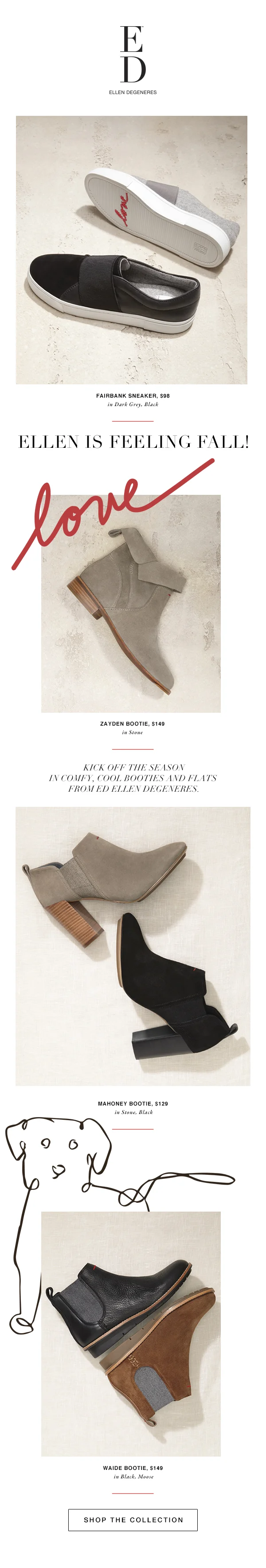 Graphic Design for ED by Ellen Degeneres Footwear Blast | Fall 2016 | ED by Ellen Degeneres