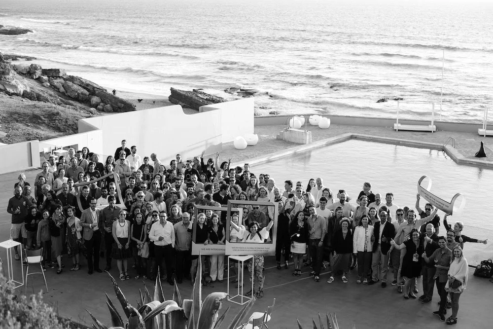 WHY WEREN’T WE INVITED? European B Corps pose for a group picture during their summer summit in Cascais, Portugal.
