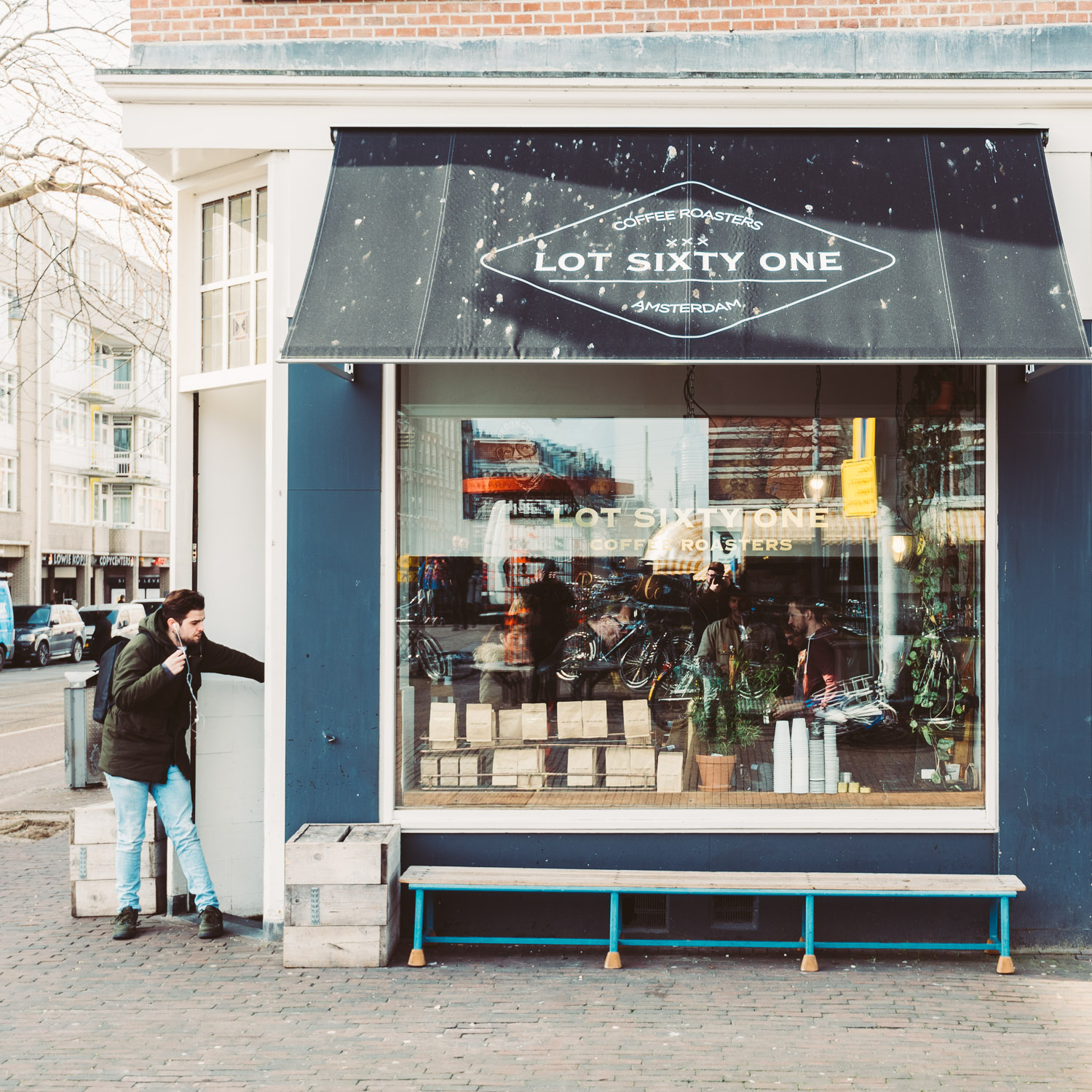Lot Sixty One Coffee Roasters in Amsterdam - View from outside 3