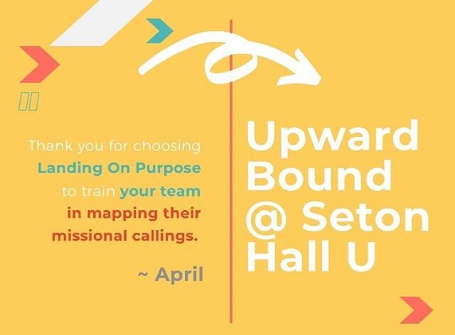 @landonpurpose is helping clients map their mission, message, and movement in this current climate. It was an honor to train the formidable staff team of Seton Hall University&rsquo;s Upward Bound Program this morning. I look forward to seeing your m