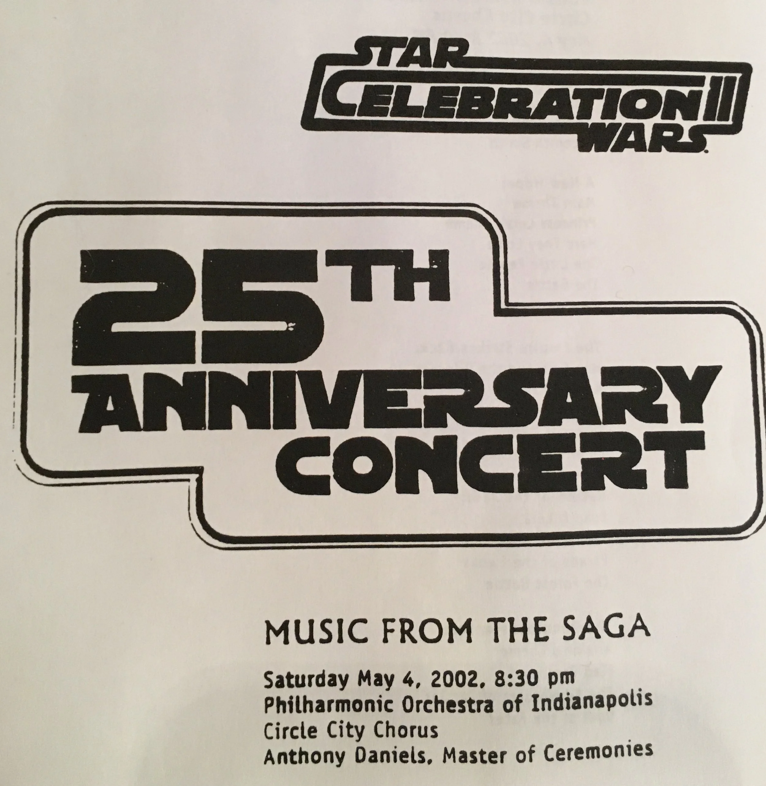 Scan of program cover from the concert 