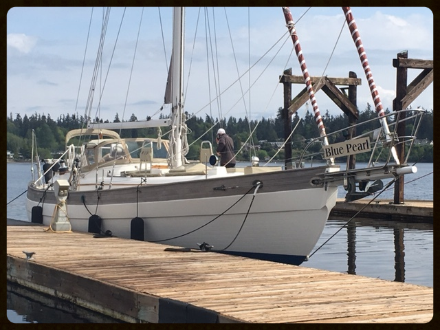 "Blue Pearl" tied up at the dock, eagle harbor, bainbridge island, wa