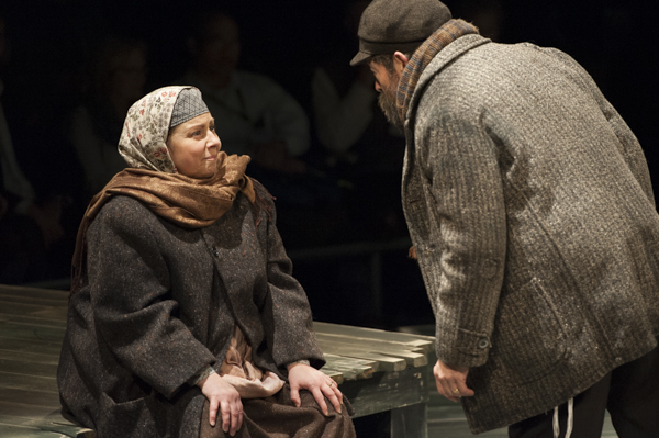 Golde in Fiddler on the Roof at Arena Stage with Jonathan Hadary (photo by Margot Schulman)