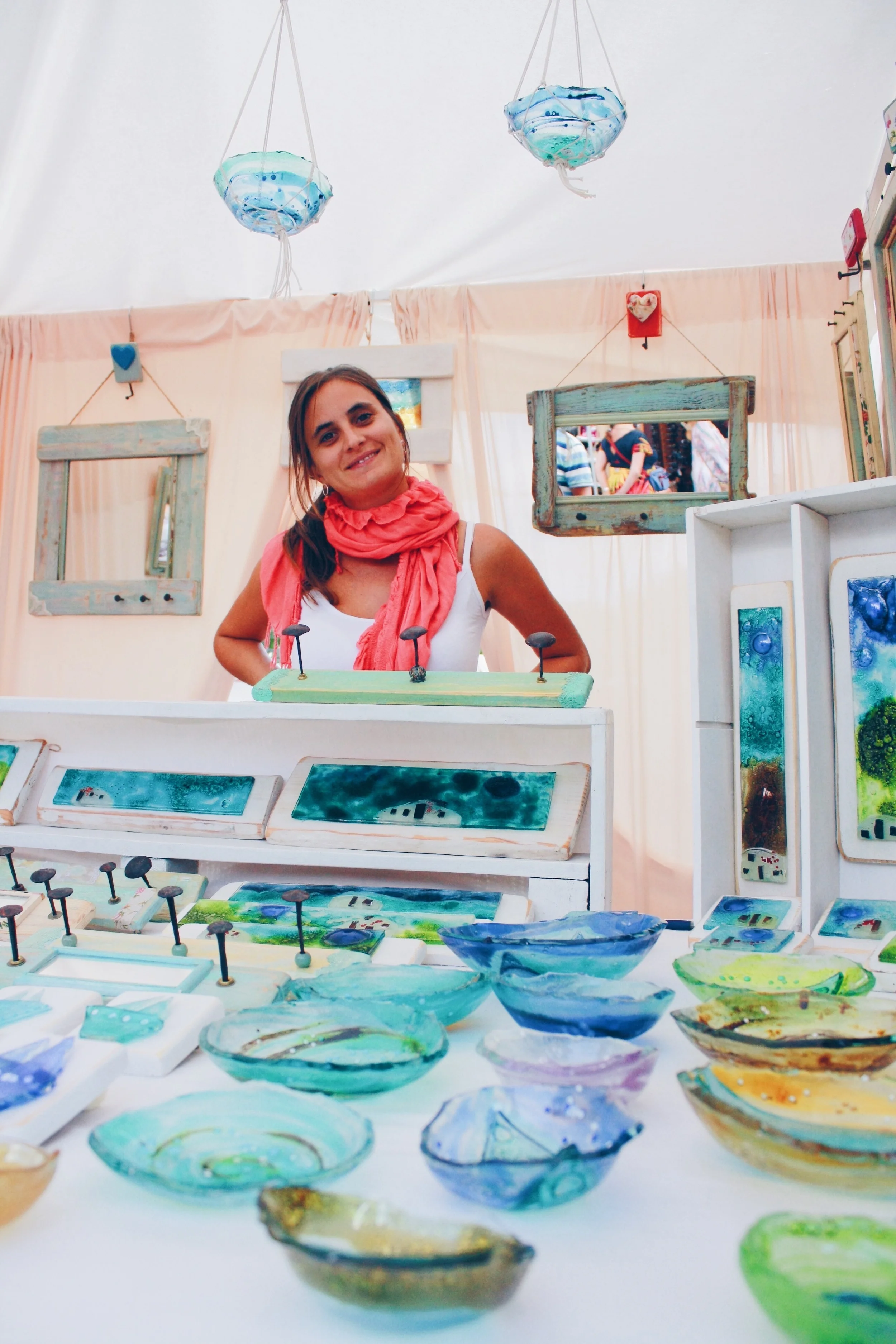 Mar de Fuego hand blown glass works at Las Dalias