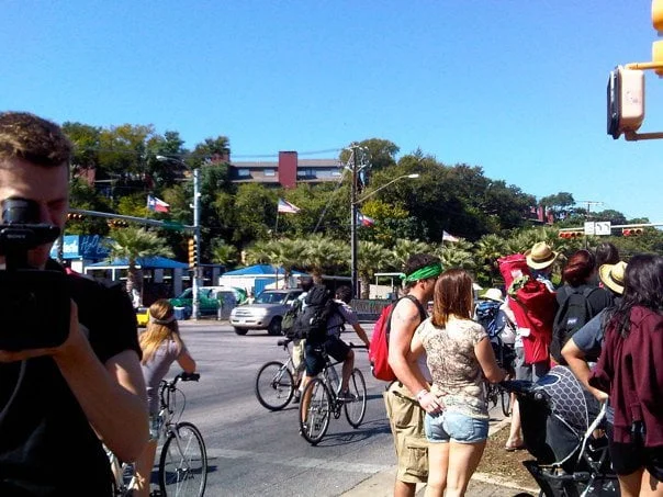 Walking to Zilker Park