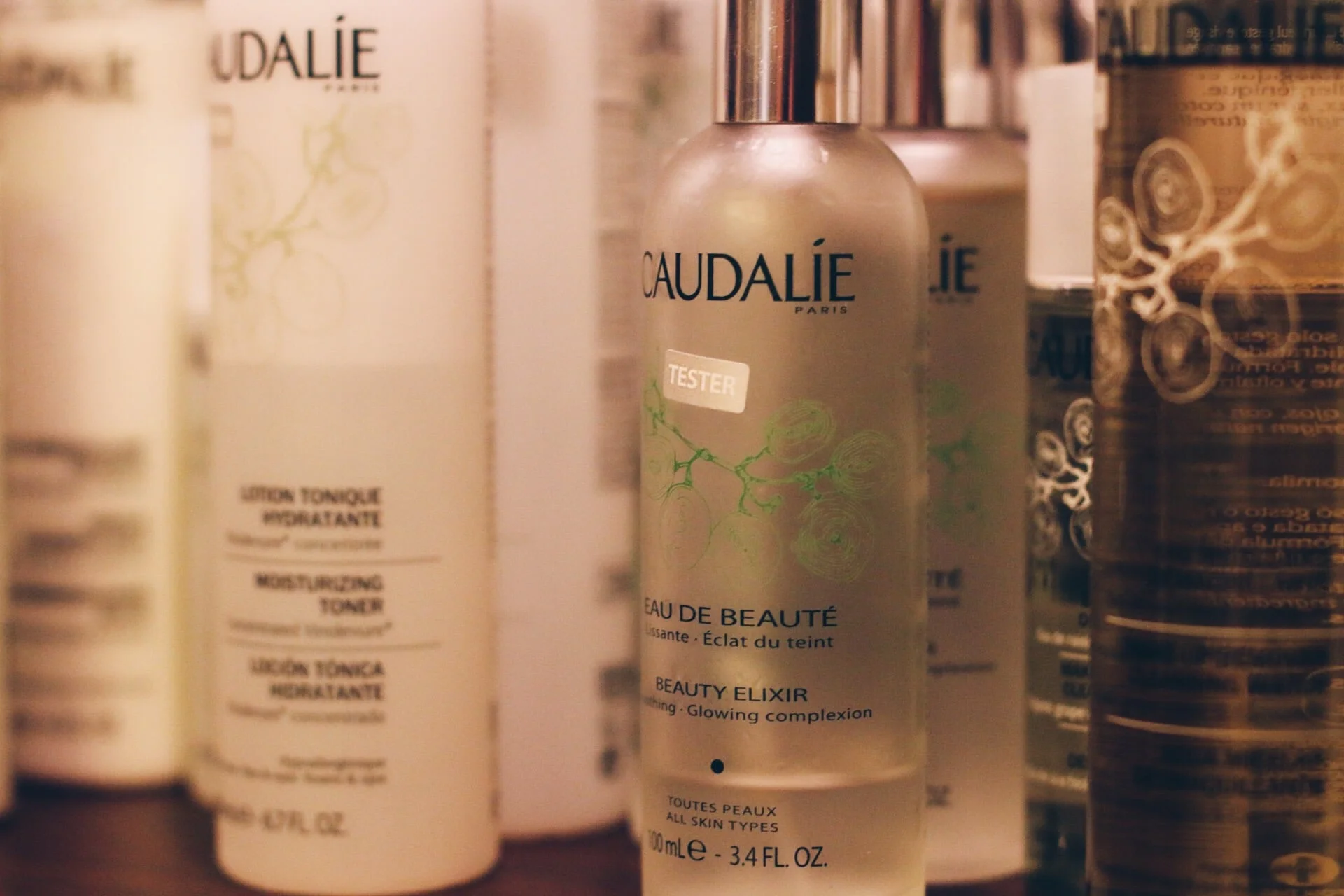 CAUDALIE'S MAGICAL BEAUTY ELIXIR. I WANT THIS MISTED ON MY FACE 24/7. MADE OF GRAPE, ORANGE BLOSSOM, ROSE, ORGANIC BALM MINT, ROSEMARY, MYRRH AND BENZOIN.
