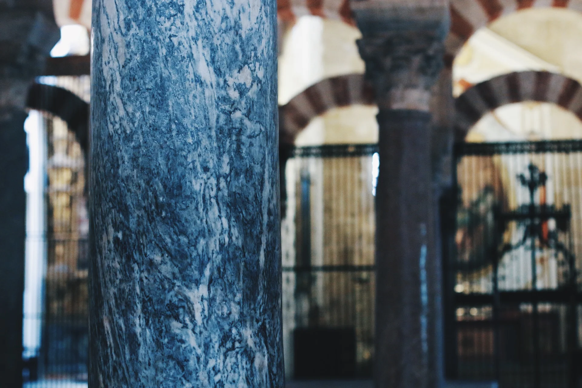 8TH CENTURY PILLARS ARE STILL STANDING IN THE FIRST QUARTER OF THE MOSQUE