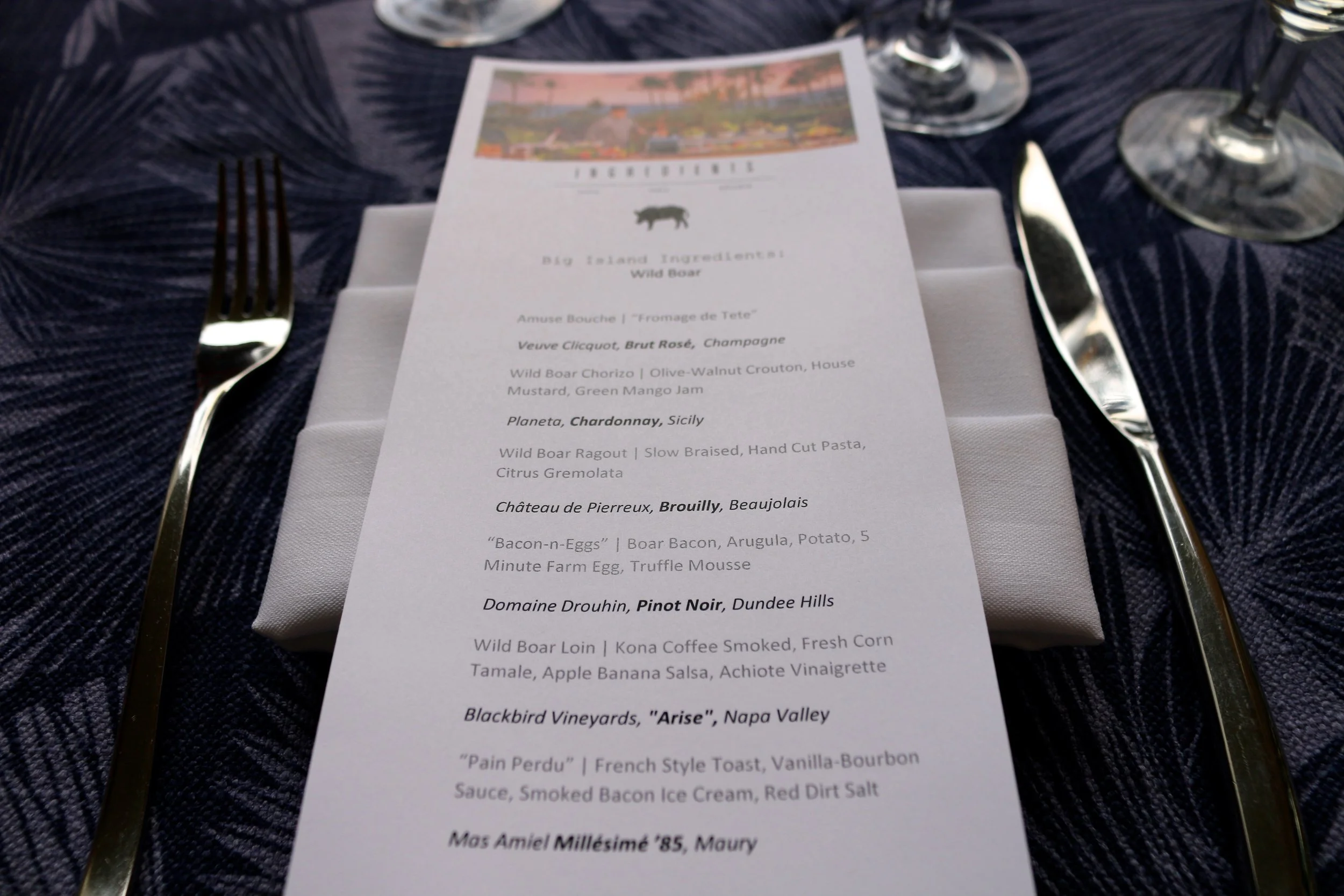 WILD BOAR-THEMED DINNER AT RAYS ON THE BAY