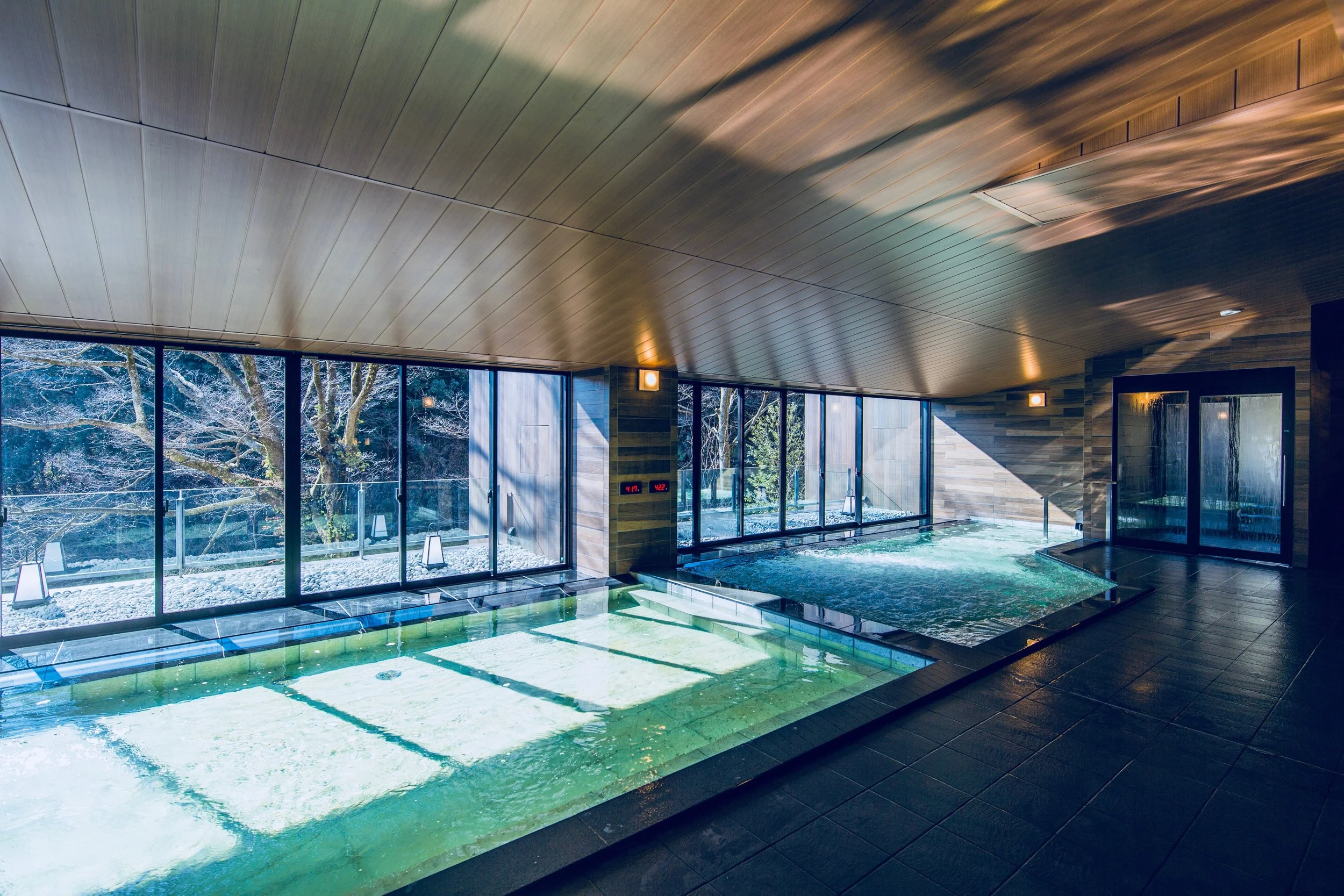 One of the indoor hot springs (with various temps) at Hakone Kowakien Tenyu